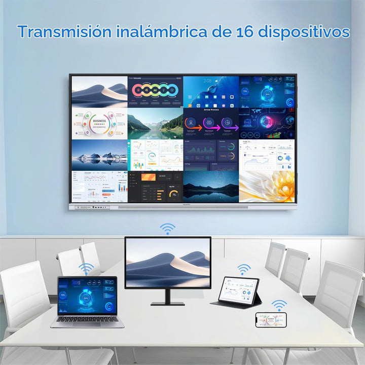NEWORK Pizarra inteligente 4K de 65 pulgadas, pizarra interactiva c...