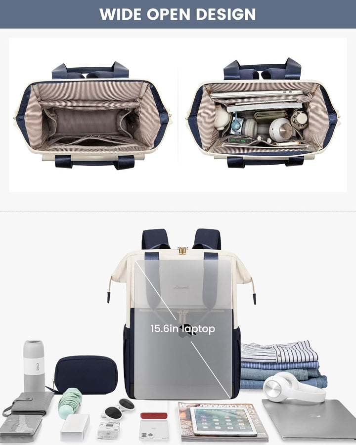 LOVEVOOK Mochila para laptop para mujeres, mochila de trabajo conve...