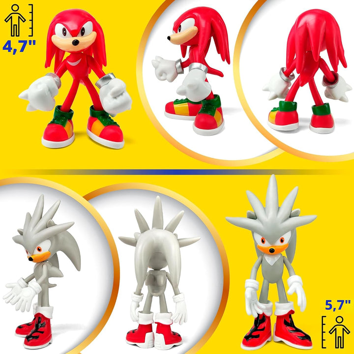 Toysvill Sonic the Hedgehog - Figuras de acción grandes (juego de 1...