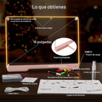 Geokay Tablero de dibujo LED recargable de 16" con efectos de luz de 9
