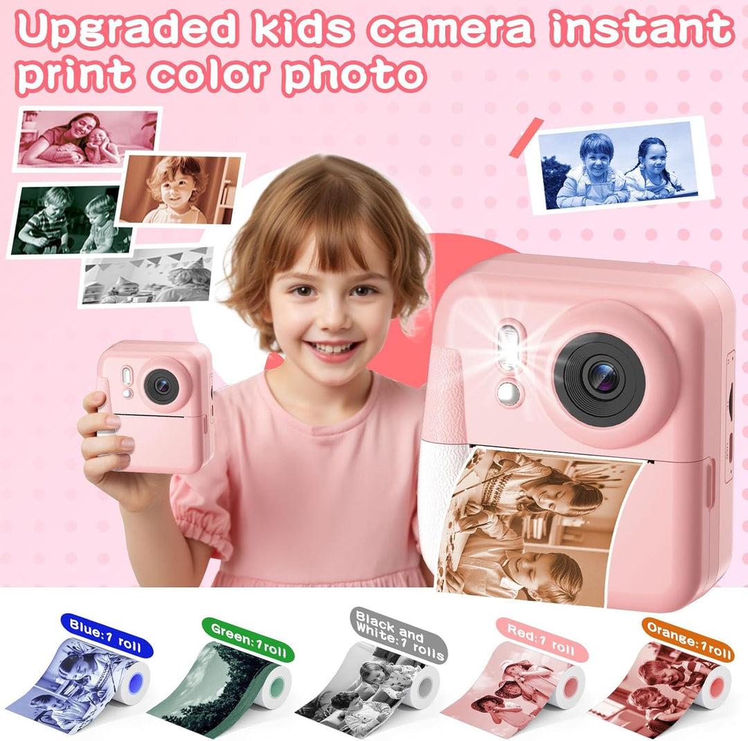 Cámara para Niños Impresión Instantánea de Fotos a Color, Cámara de...