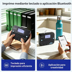 SUPVAN Máquina etiquetadora con teclado y Bluetooth E12 con 4 cintas