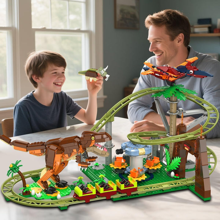 HOGOKIDS Juego de construcción de montaña rusa de