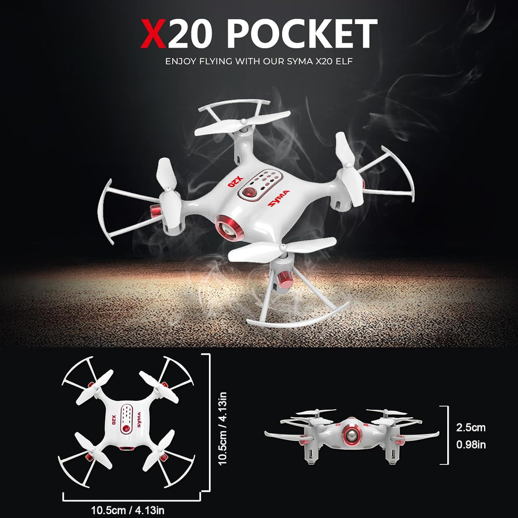Cheerwing Syma X20 Mini Drone RC Nano Quadcopter con Auto Hovering 3D Flip