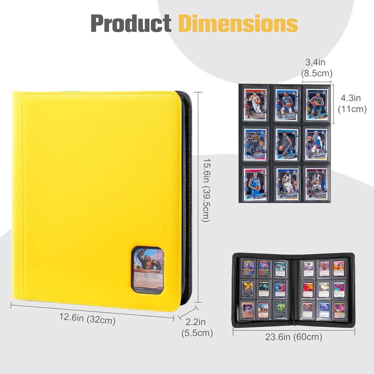 ProCase Top Loader - Carpeta con 9 bolsillos para 324 cargadores superiores