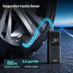 ASMAX Compresor de aire portátil con inflador de neumáticos T40 con