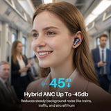 TOZO Auriculares inalámbricos híbridos con cancelación activa de ru...