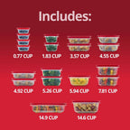 Rubbermaid EasyStore - Contenedores de almacenamiento de alimentos, juego de 38 piezas, recipientes de almacenamiento de alimentos con tapas