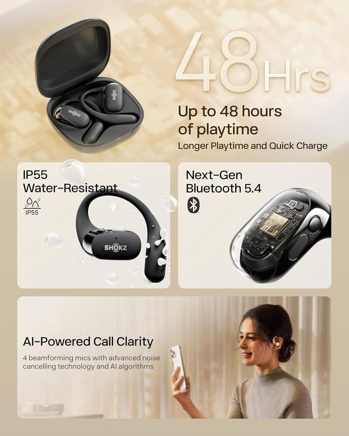 SHOKZ OpenFit 2 auriculares de oreja abierta, auriculares Bluetooth...