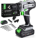 Juego de taladro inalámbrico de 20 V, taladro eléctrico de portabrocas sin llave de 3/8 pulgadas