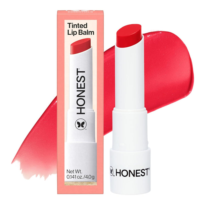 Honest Beauty Bálsamo Labial Vegano Hidratante con Color, Extractos...