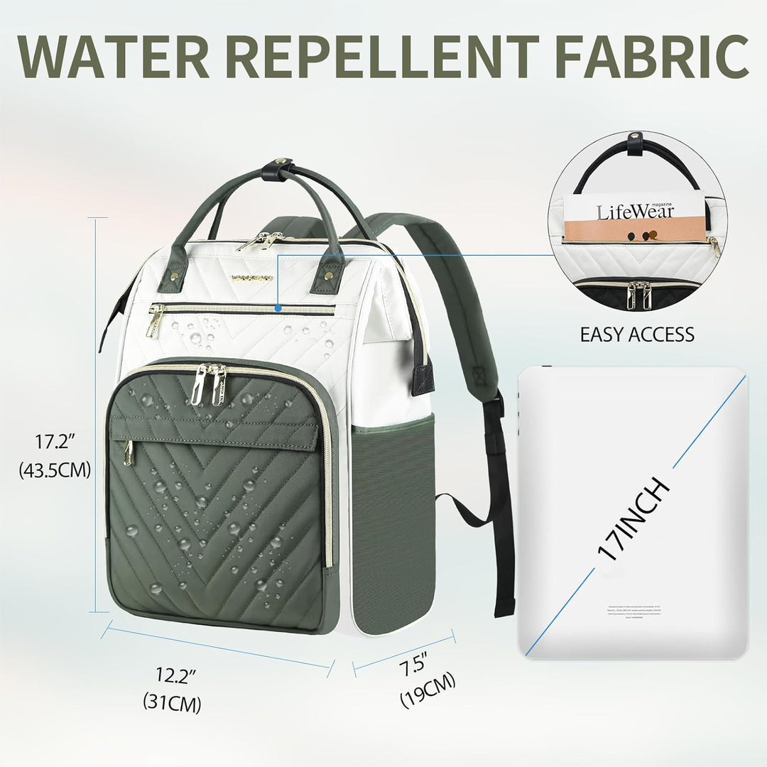 VANKEAN Mochila para laptop de 17 pulgadas para mujeres y hombres,...