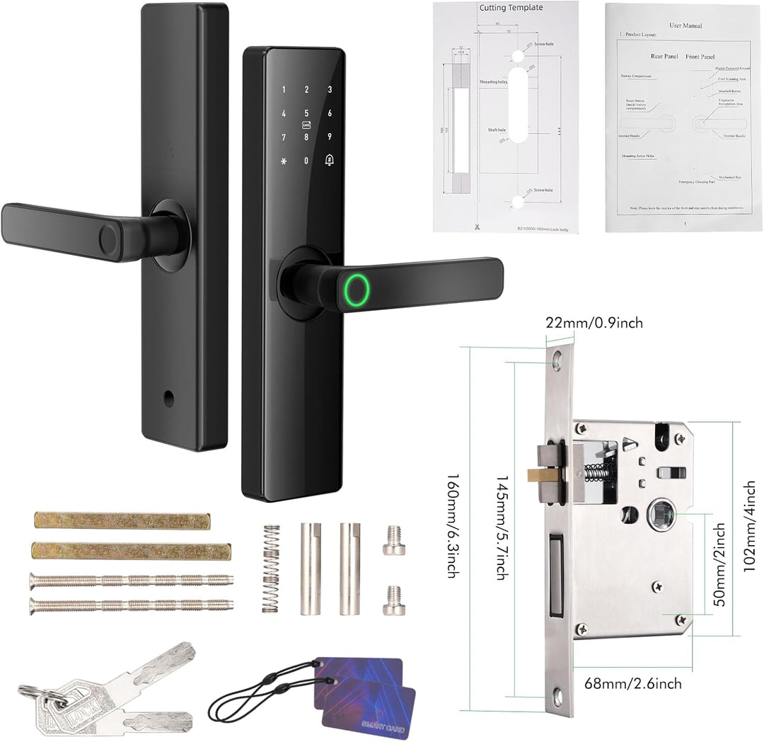 Cerradura de puerta inteligente con huellas dactilares
