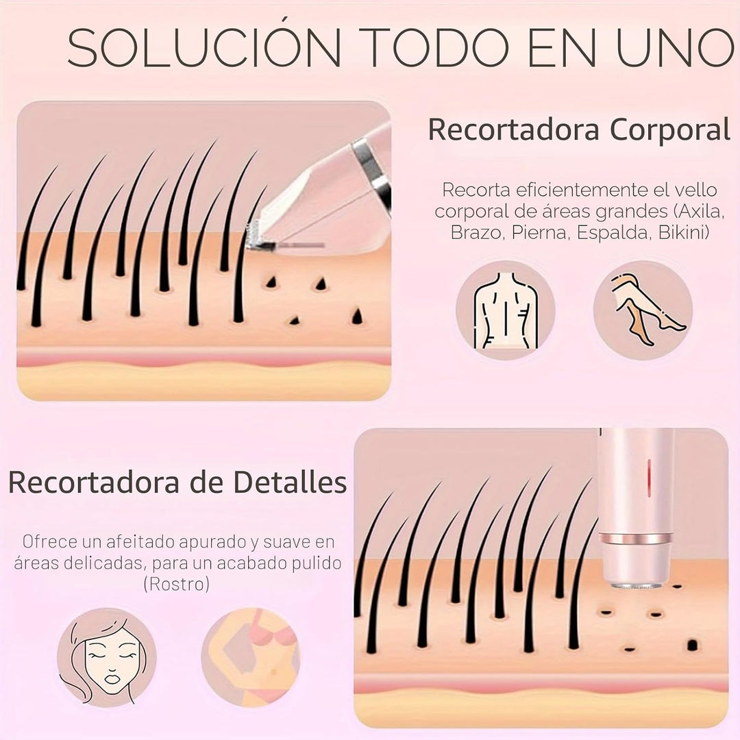 Recortadora de bikini para mujer, afeitadora de bikini de doble cab...
