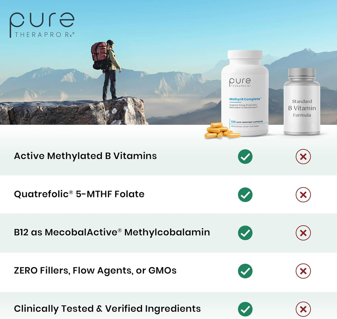 Pure Therapro Rx Vitaminas del Complejo B Metiladas Fabricadas en E...