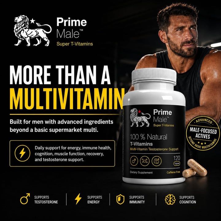 PRIME MALE Vitaminas T - Multivitamínico avanzado para hombres - Ap...