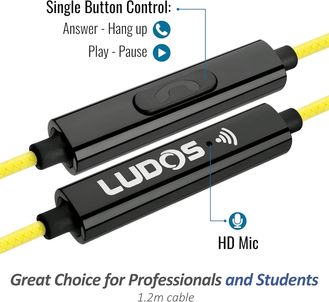 LUDOS Clamor \u2013 Auriculares con cable tipo in-ear, 5 años de ga...
