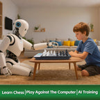 Tablero de ajedrez electrónico avanzado, juego de ajedrez inteligente para computadora, aprendizaje de entrenador de voz AI para niños, ELO 2200+ para mejorar jugadores, piezas grandes magnéticas y tablero perfecto para adultos, pantalla LCD (plateado)