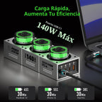 Estación de carga de escritorio E-Tank 7 en 1, cargador USB-C de 140