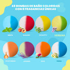 48 piezas de bombas de baño para niños con juguete en el interior, baño de burbujas orgánico y colorido para niños seguro, mejor set de regalo de bombas de baño para cumpleaños, fiesta, Pascua para