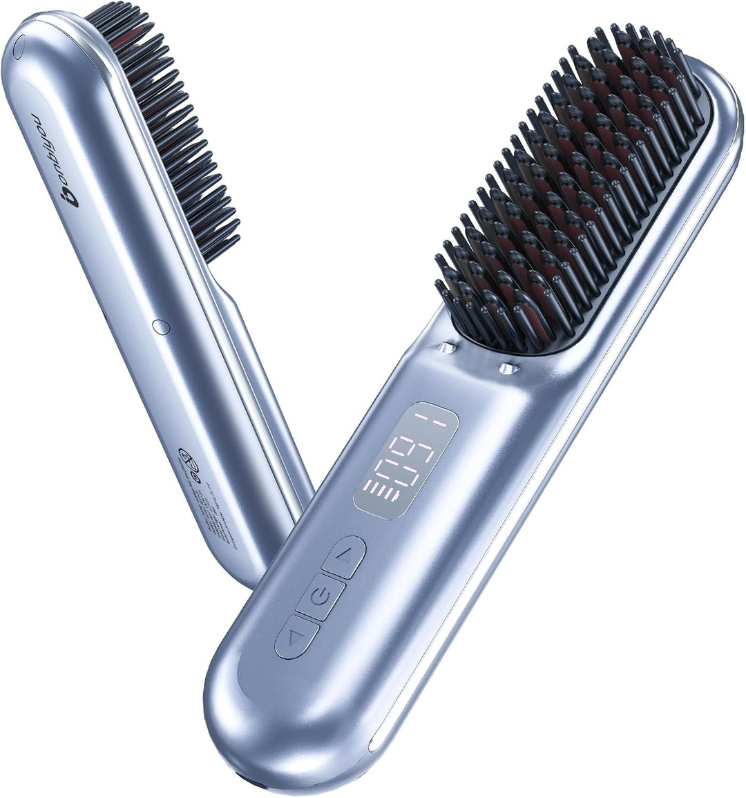 Bonbiyou Cepillo alisador de pelo inalámbrico, 2024PRO, cepillo ali...