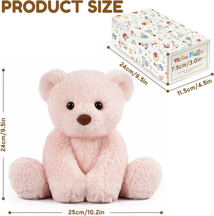 Mikee Fluffie Oso de peluche, juguete de peluche pequeño de 9 pulga...