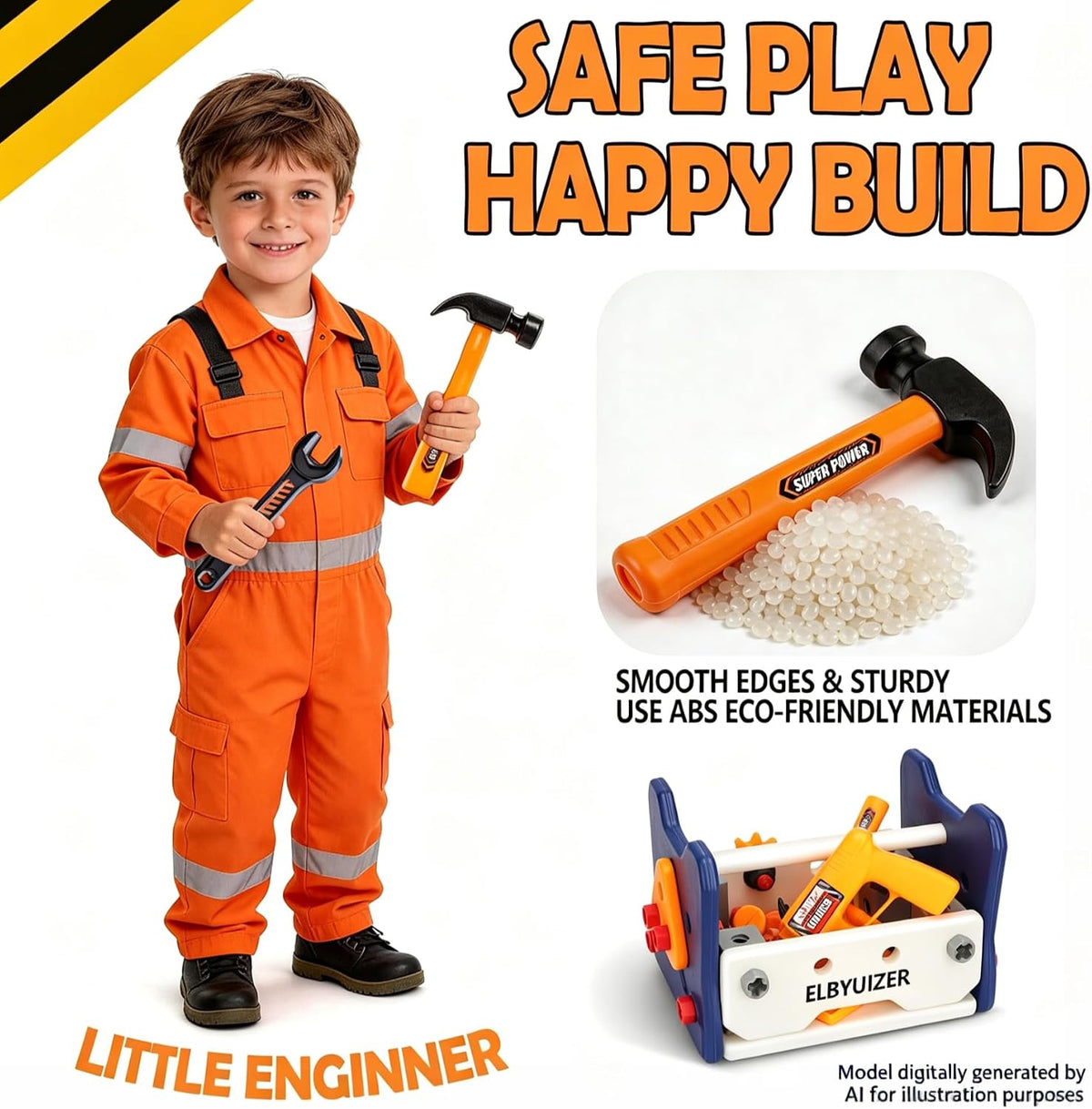 Juego de herramientas para niños con taladro de juguete y casco de seguridad, banco de trabajo para niños, kit de herramientas de construcción de juego de simulación, juguetes de
