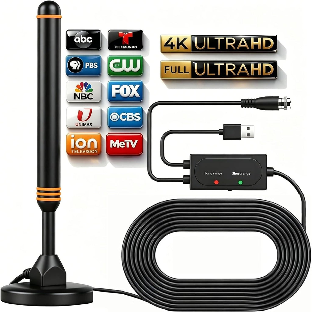 Antena de TV para Smart TV interior, antena de TV digital para canales