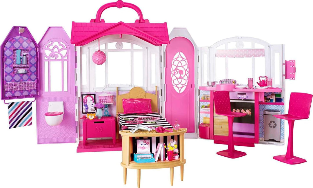 Casa de Muñecas Barbie Glam Getaway, Set de Juego Portátil con Asa...