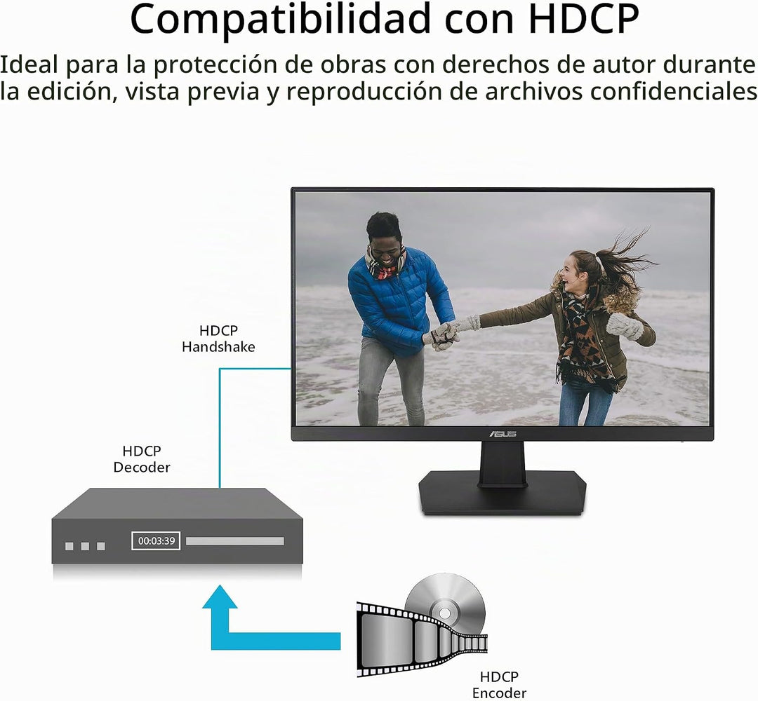 ASUS Monitor de escritorio de 24 pulgadas, 75 Hz, Full HD (1920 x 1...