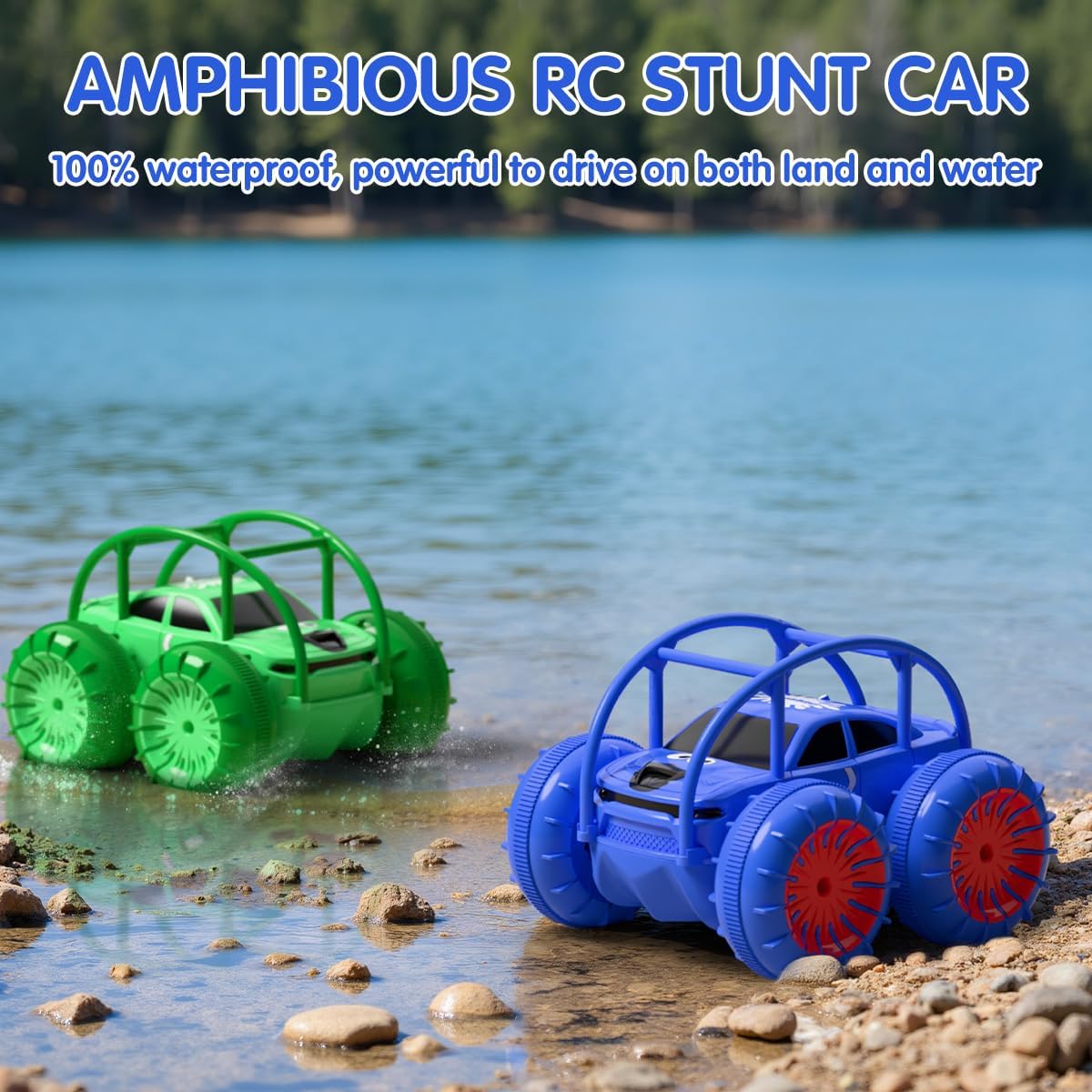 Coche de control remoto, carga directa rápida, coches RC anfibios g...