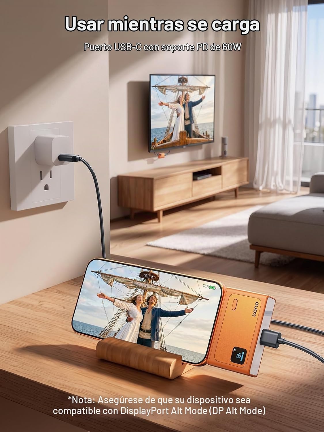 llano Transmisor y receptor HDMI inalámbrico USB-C S9, 328FT/100M