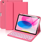 MoKo Funda para iPad (A16) de 11ª/10ª generación con teclado retroiluminado