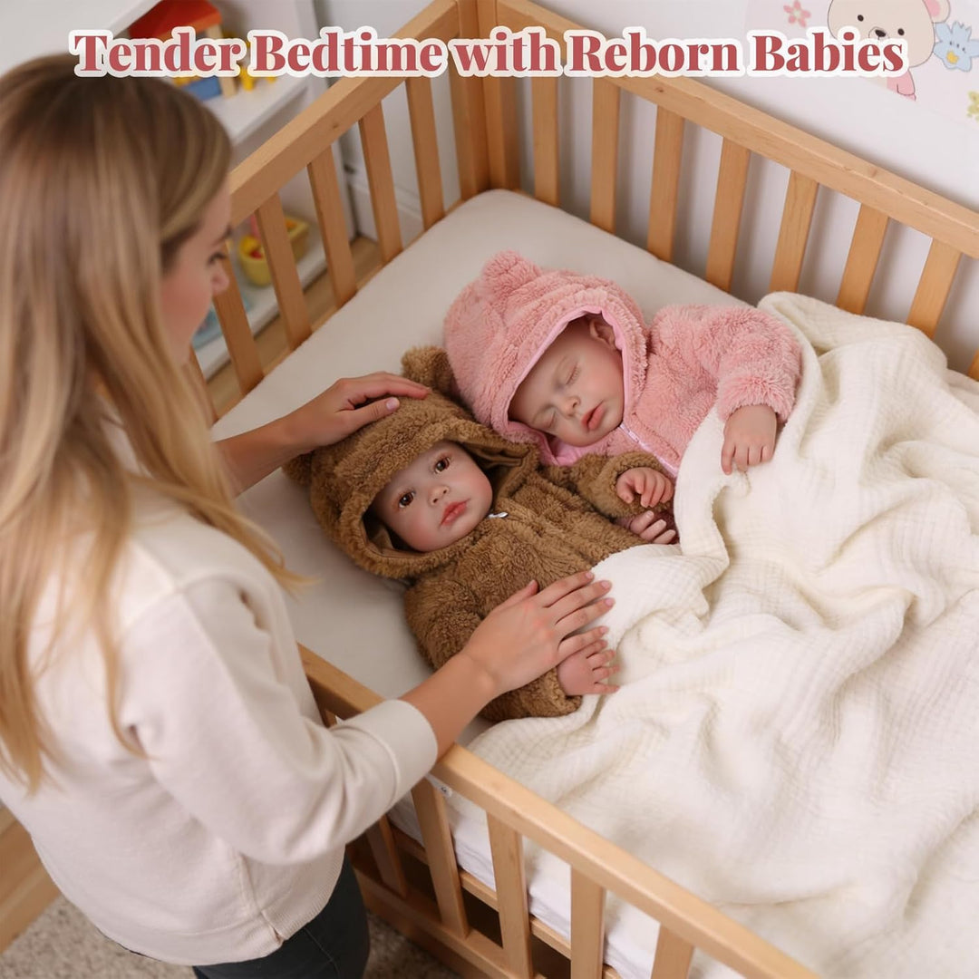 BABESIDE Muñecas de bebé Reborn gemelas, muñecas de bebé recién nac...