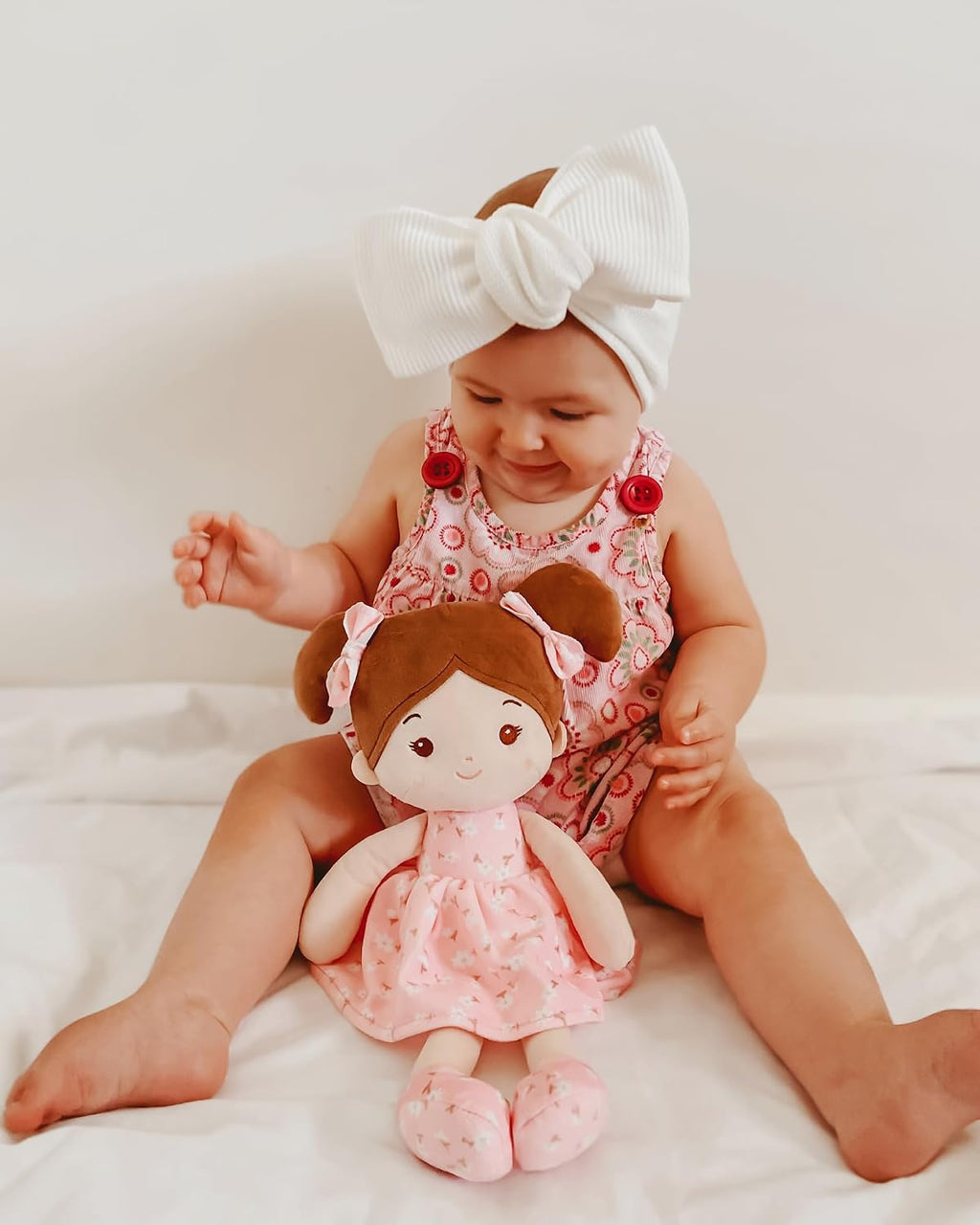 LeyaDoll Muñeca de felpa suave de 12 pulgadas, primera muñeca de trapo para