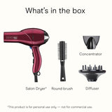Secador de pelo Infiniti PRO CONAIR con difusor, motor AC profesion...