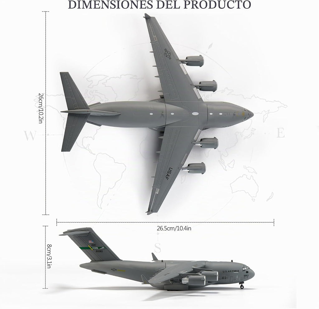 C-17 Globemaster - Aviones de fundición a presión Modelo 1/200