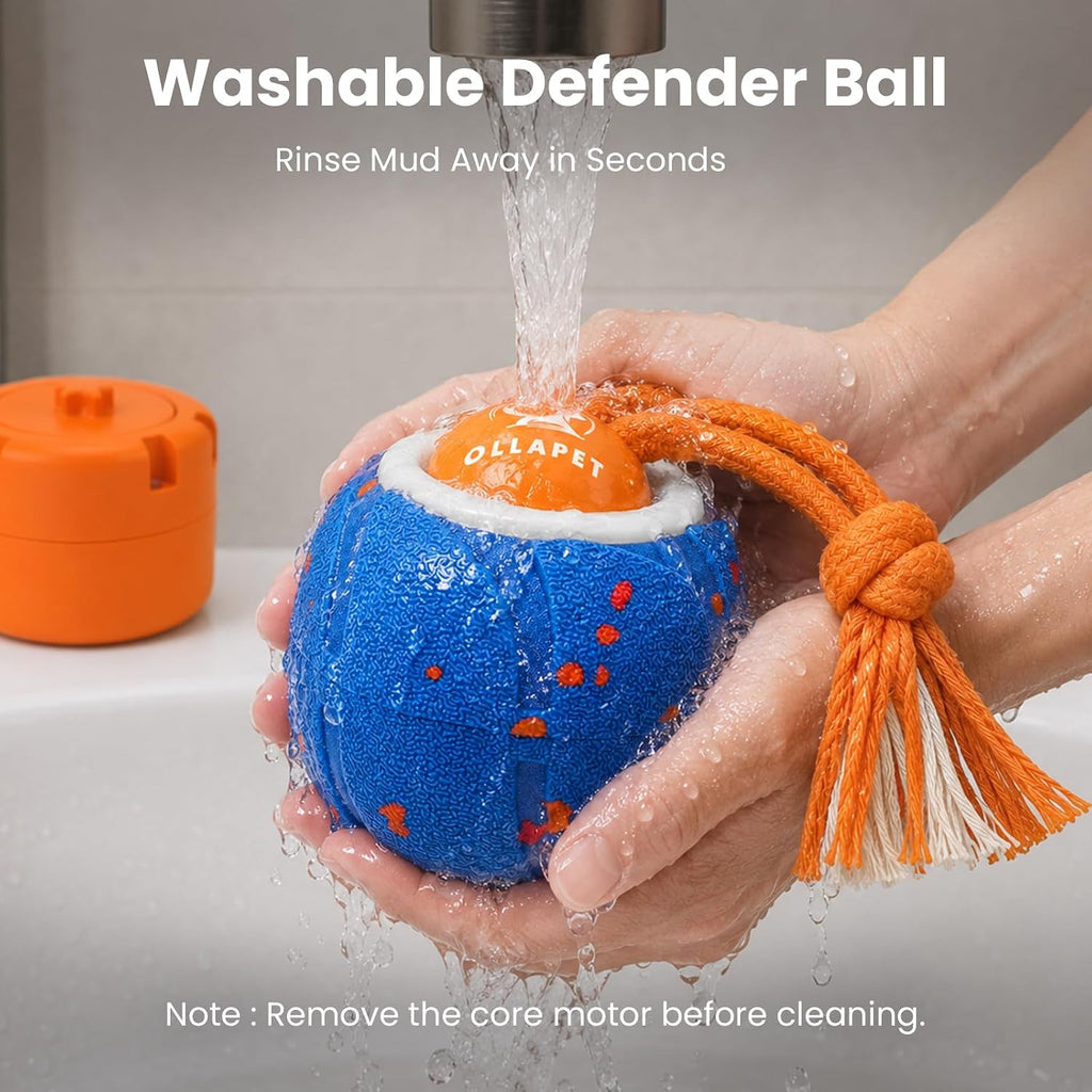 Pelota inteligente para perros, bola rodante automática de 3 modos, juguete para mascotas con cuerda y sonido de ladrido, resistente a las masticaciones