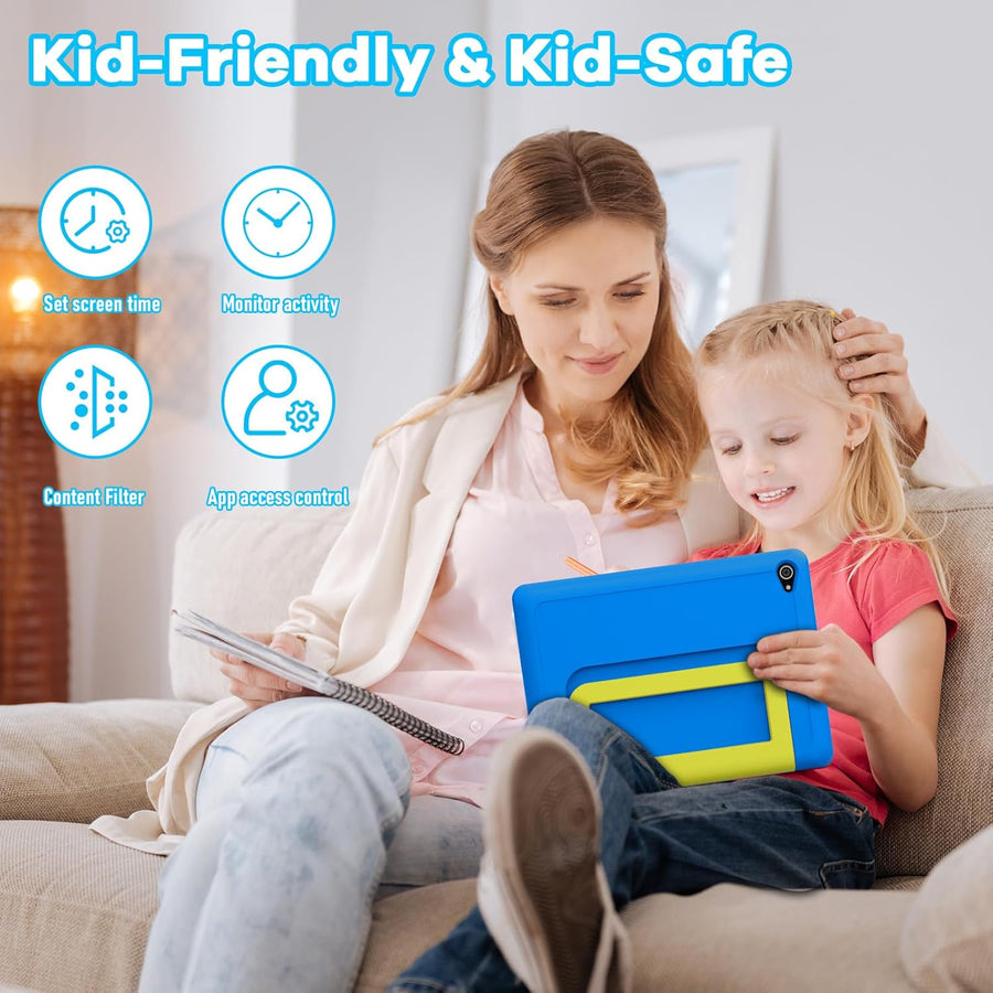 Jeazans Tablet para niños ｜ Tablet Android 14 mejorada de 10 pulgad...