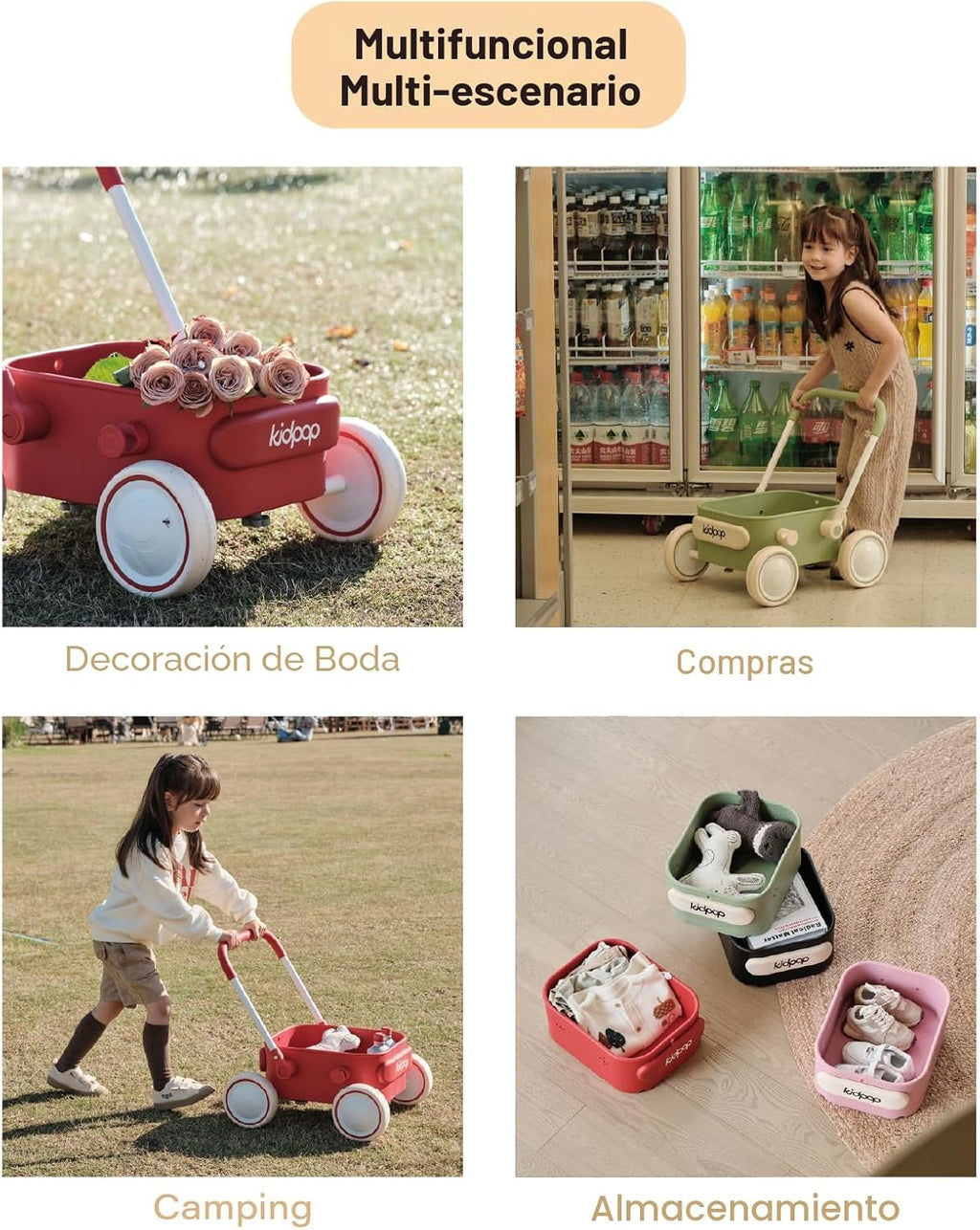 PULA - Andador de empuje para bebé con ruedas, carrito para niños pequeños para bebés que están aprendiendo a caminar, juguetes para bebés de 6 a 12 meses, regalos de cumpleaños de 1 año, para