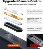 TORRAS Funda magnética a prueba de golpes para iPhone 17 Pro, azul, control