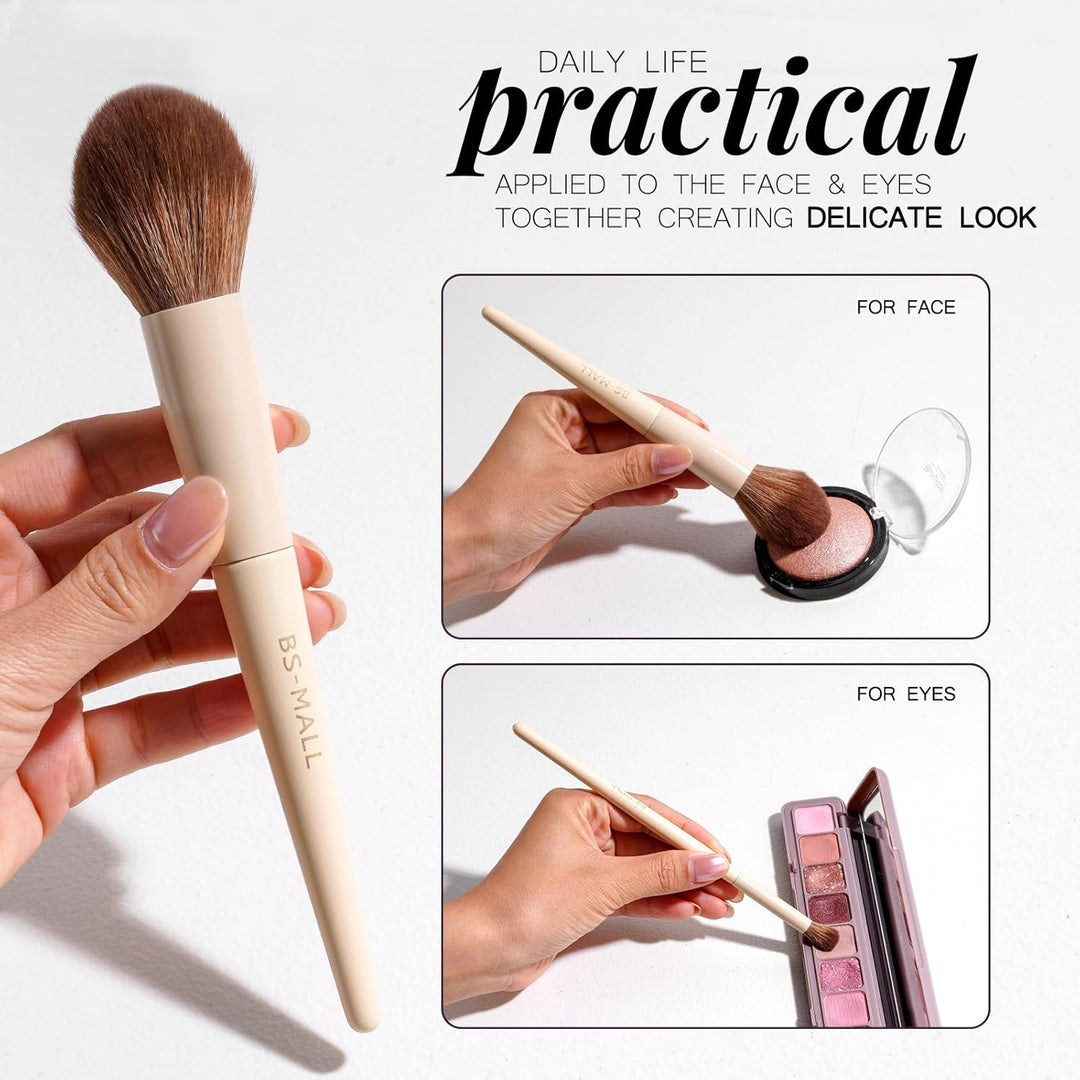 BS-MALL - Juego profesional de 18 brochas de maquillaje con cerdas...