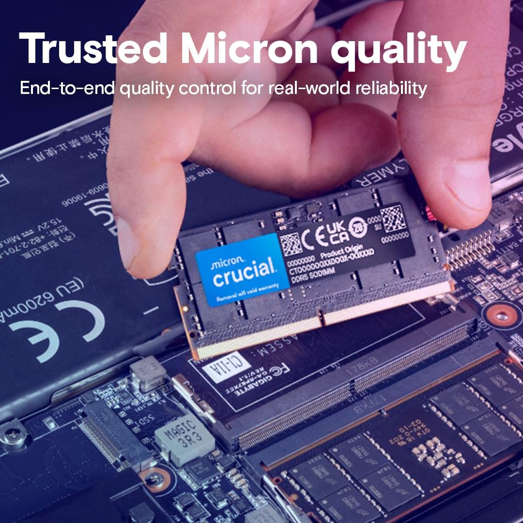 Crucial CT32G56C46S5 - Memoria RAM DDR5 de 32GB, 5600MHz (o 5200MHz...