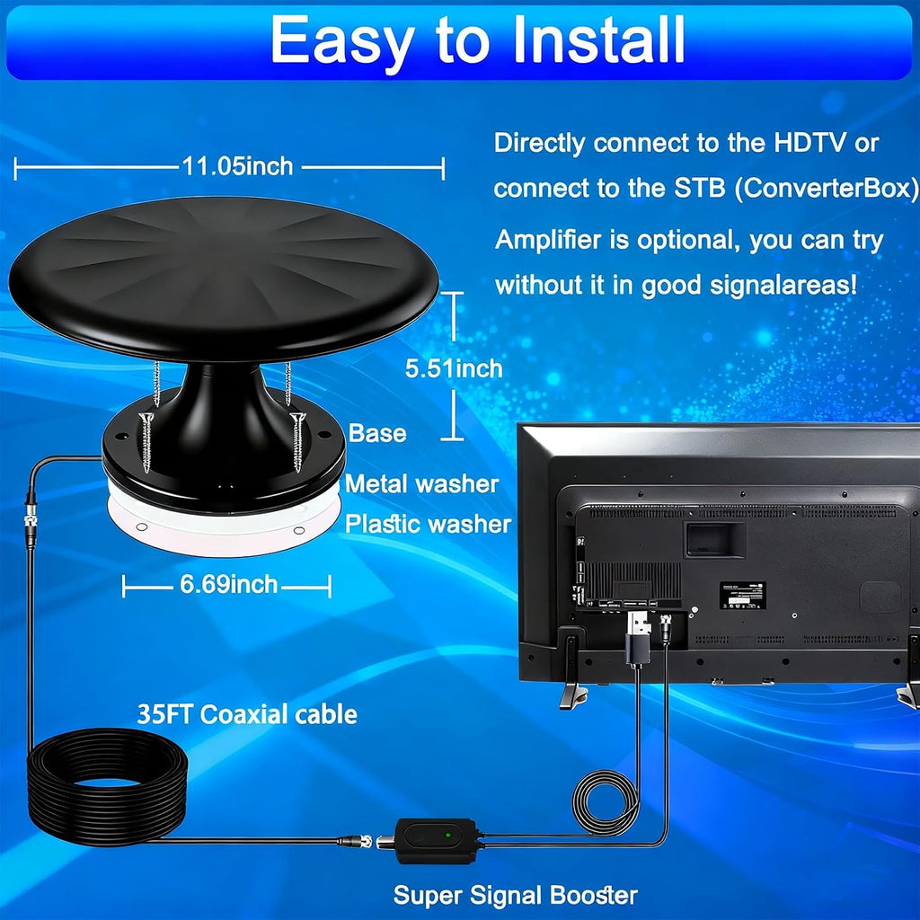 Antenas de TV RV para cámper, portátiles para exteriores