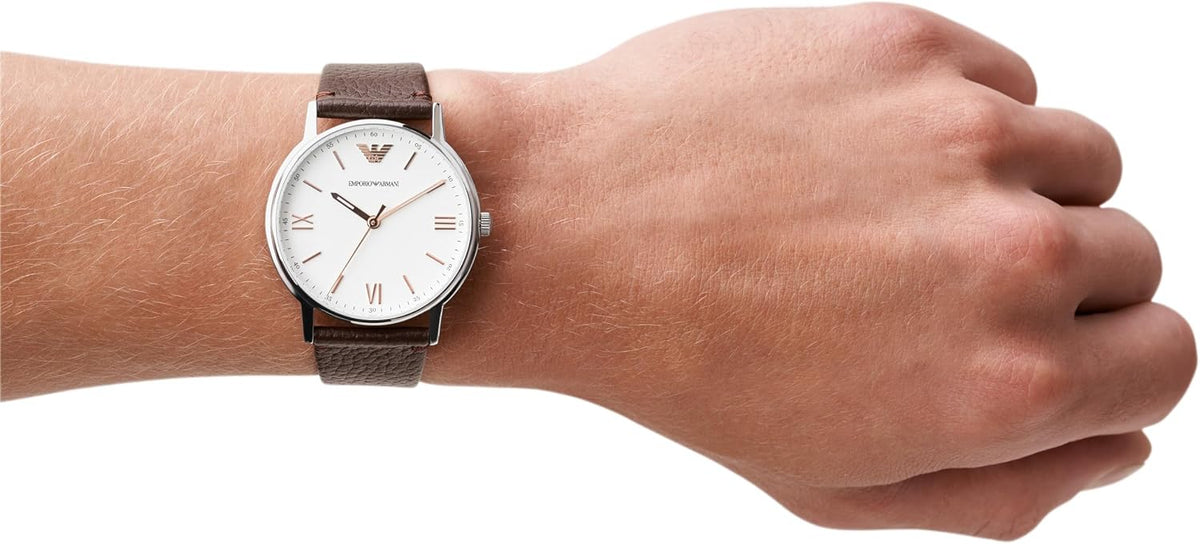 Reloj de hombre Emporio Armani de tres agujas con correa de acero inoxidable o cuero