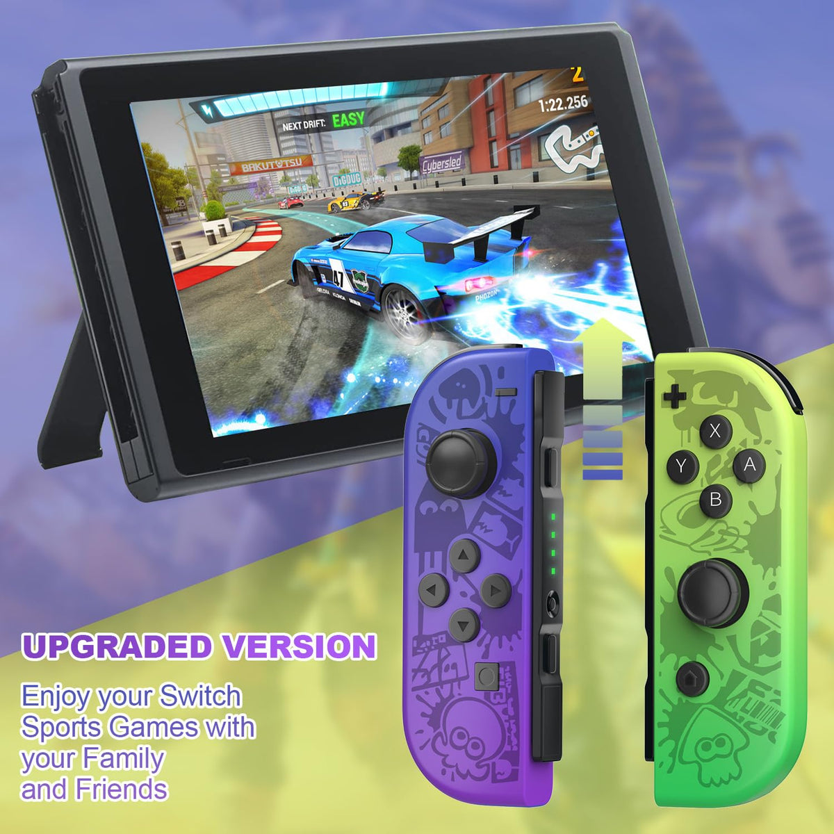 ZEBADBAD Controlador de juego Compatible con Nintendo Switch Controlador, Reemplazo para controladores Switch/Lite/OLED, PS3