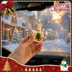 BBTO 100 unidades de ambientador colgante para automóvil, botellas difusoras de coche a granel, botella de perfume de vidrio vacía de Navidad, ambientador transparente, difusor de botella colgante