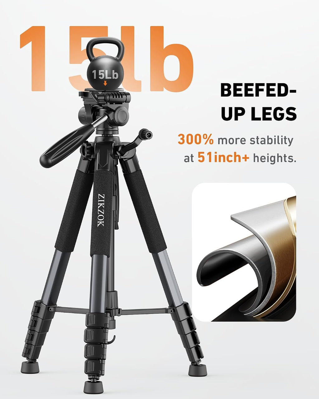75" Tripode para Cámara, Soporte de Cámara en Aluminio de Alta Resistencia para iPad/Teléfono, Trípode de Viaje con Control Remoto/Bolsa de Transporte/Móvil Tableta Soporte, Compatible con DSLR, Telescopios de Observación, Carga Máxima 15 lb (Gris)