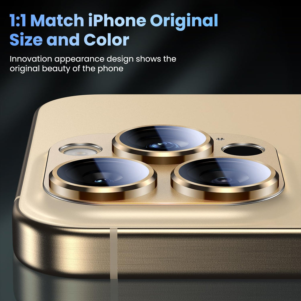 Uyiton Protector de lente de cámara para iPhone 16 Pro/iPhone 16 Pro Max