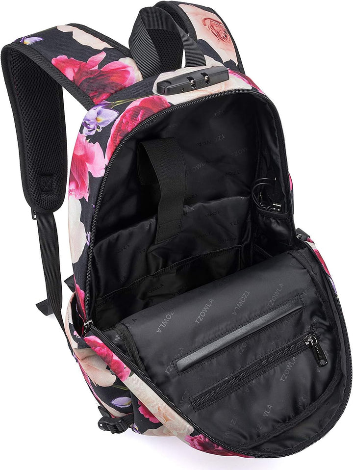 Tzowla - Mochila para computadora portátil de negocios, resistente...